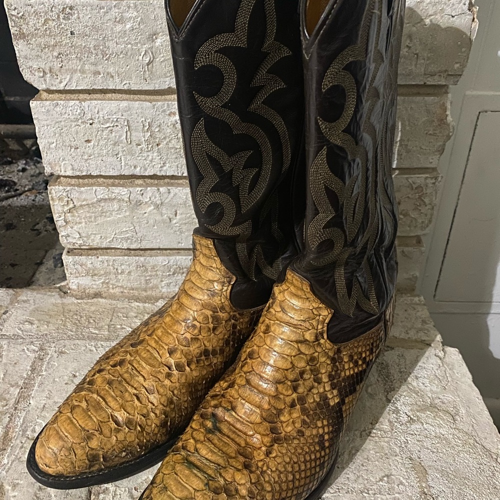 Tony Lama Python Boots Size 9d - image 2